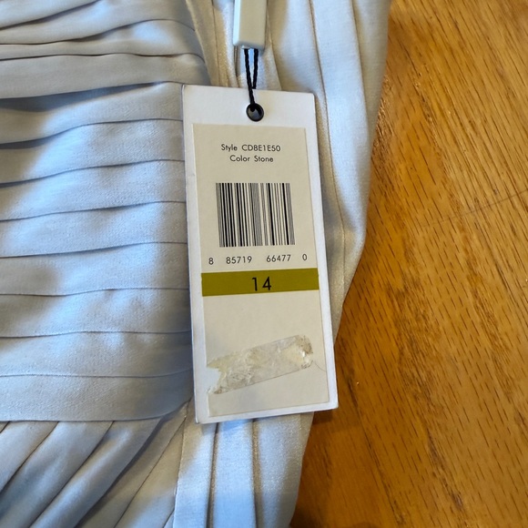 NEW* Calvin Klein Collection Evening Cocktail Dress Silky Fit & Flare Stone 14 - Picture 11 of 16